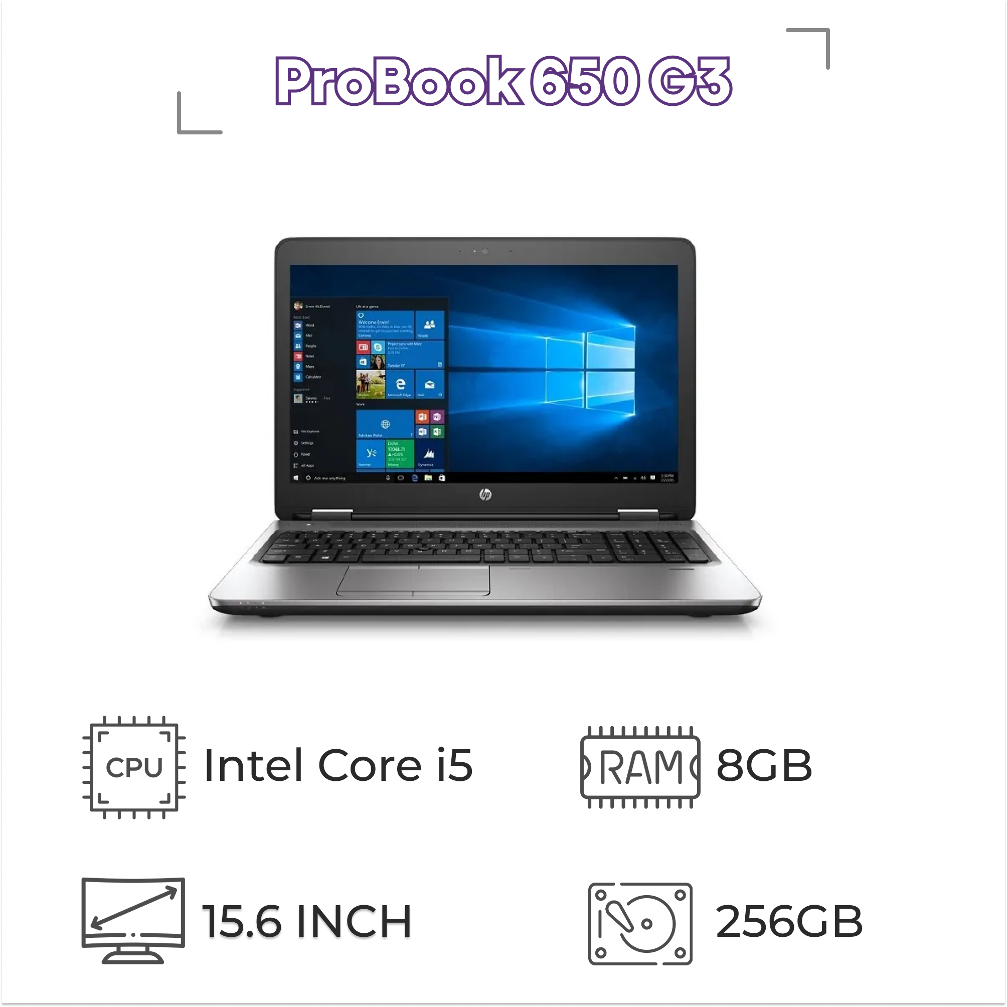 لپ تاپ استوک ProBook 650 G3 پردازنده i5 نسل 7